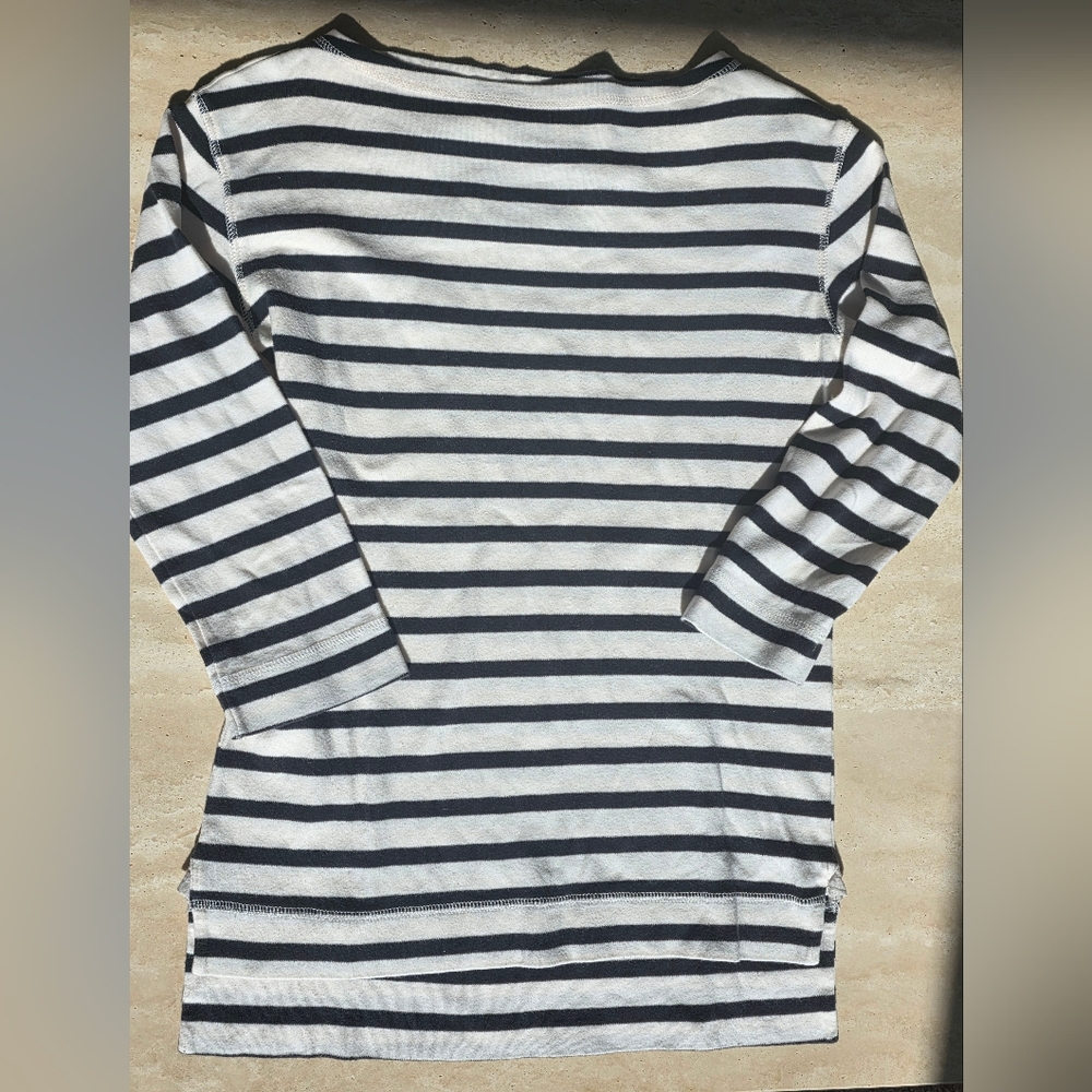 By Malene Birger Navy and White Striped Knit Top